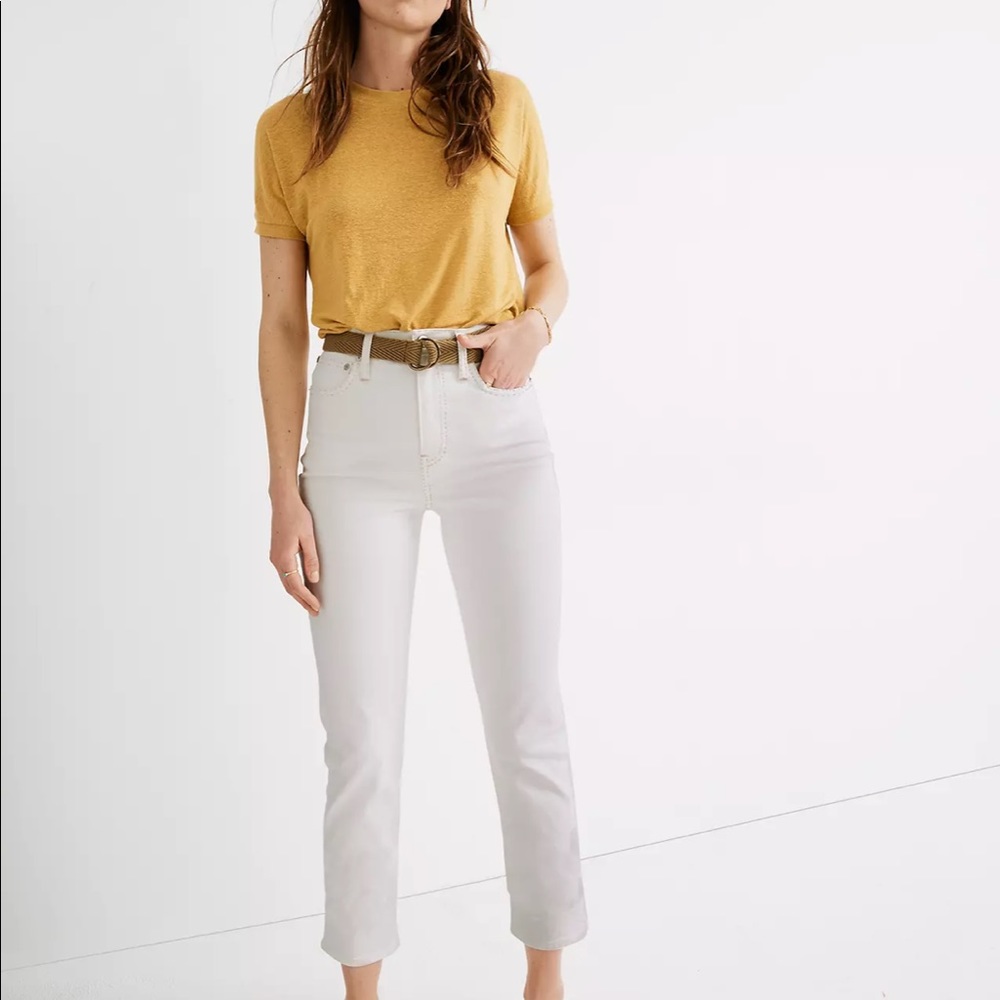 Madewell Classic Straight Jean in Tile White